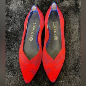 Rothy’s The Point Ballet Flat in Unique Red Camo